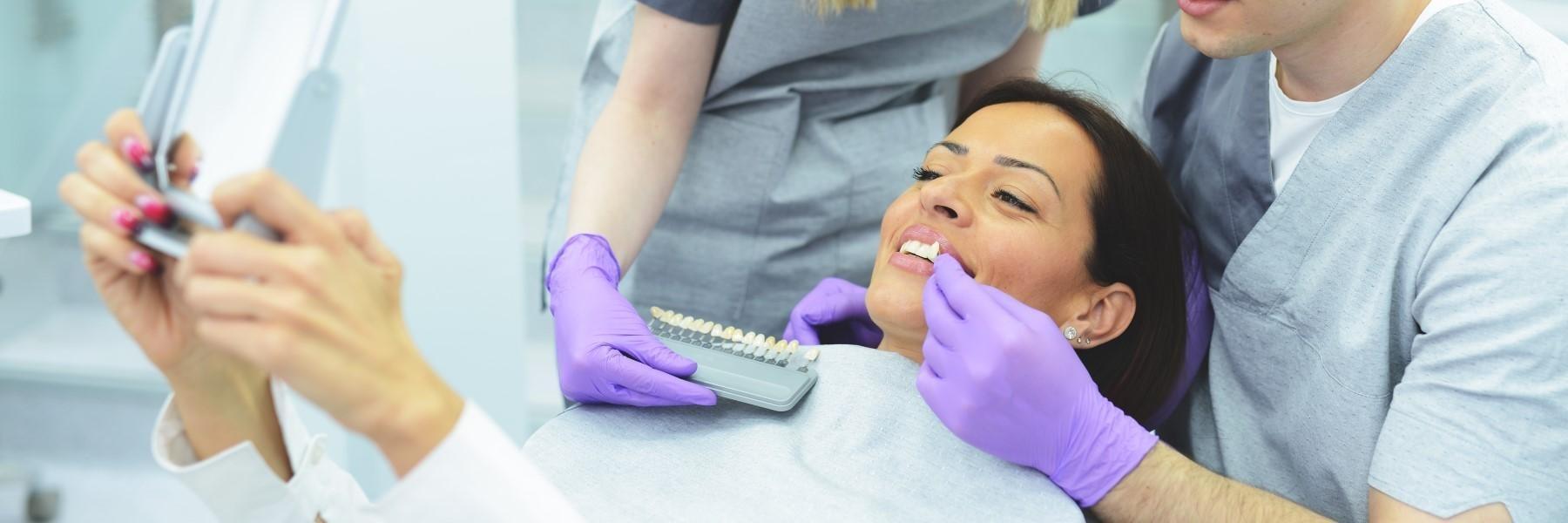woman getting her teeth cleaned in st cloud fl
