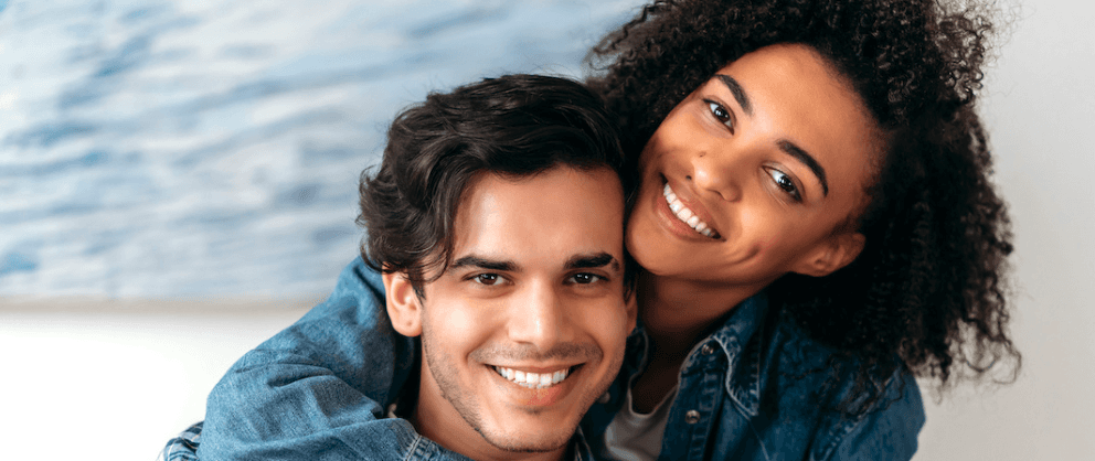 couple smiling