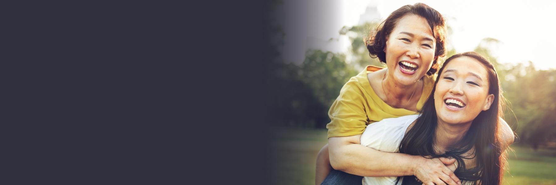 mom and daughter at dentist in St. Cloud, FL